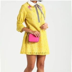 Sister Jane Yellow and White Sequined Dress